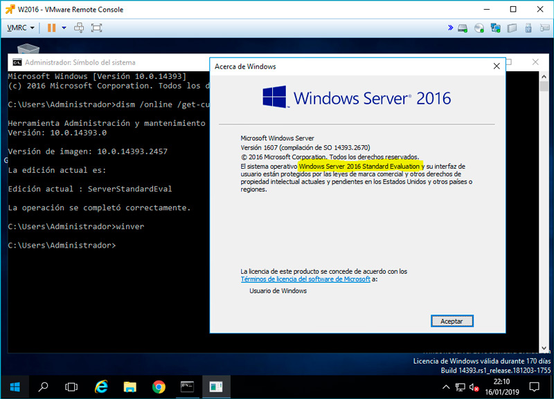 windows server cambiar version evaluacion standard 04